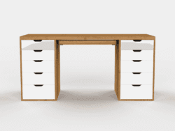 Furnotix Workstation Desk with Dual Drawer Unit