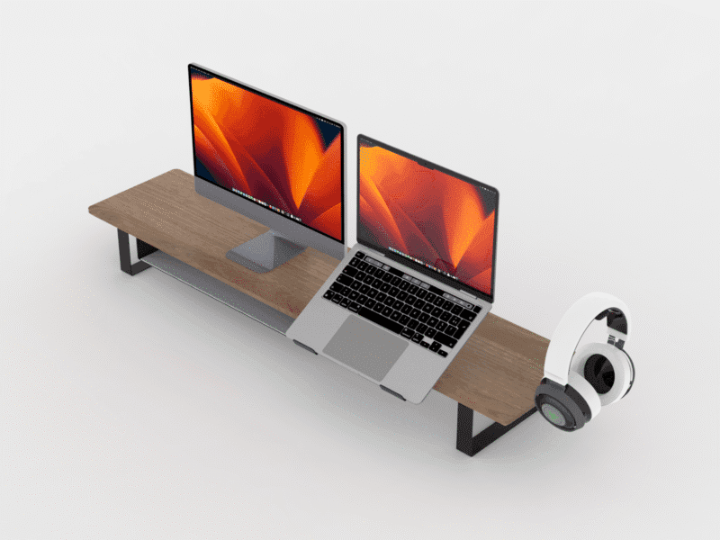 Wooden Desk Shelf
