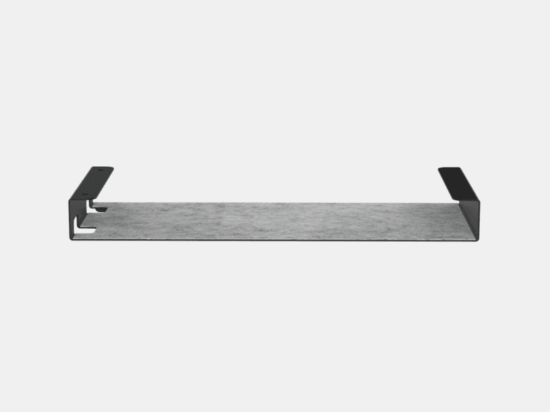 under desk metal shelf