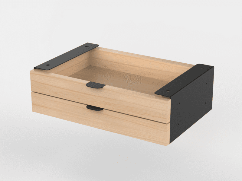 Under Desk Drawer Unit - Dual Drawers