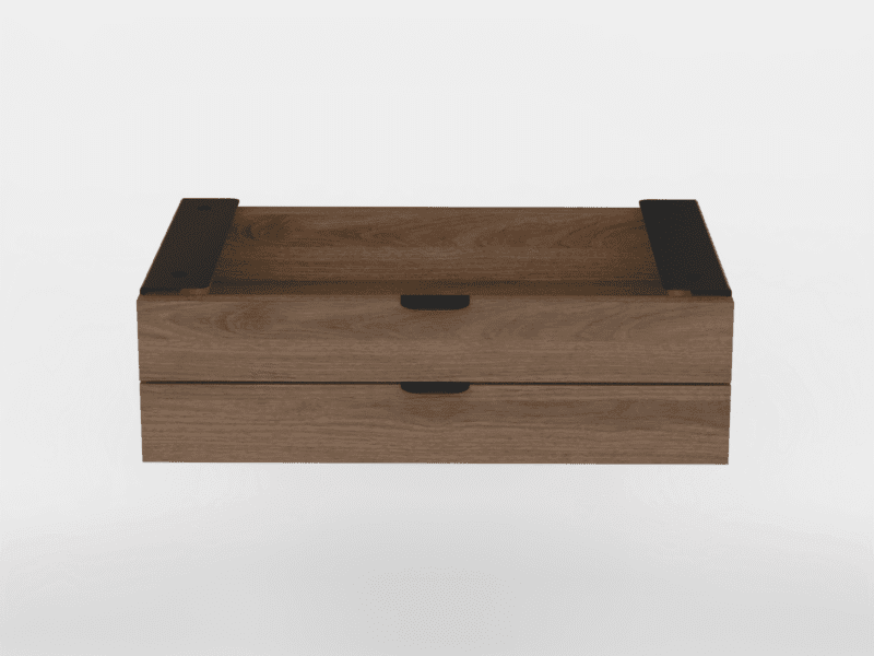 Under Desk Drawer Unit - Dual Drawers