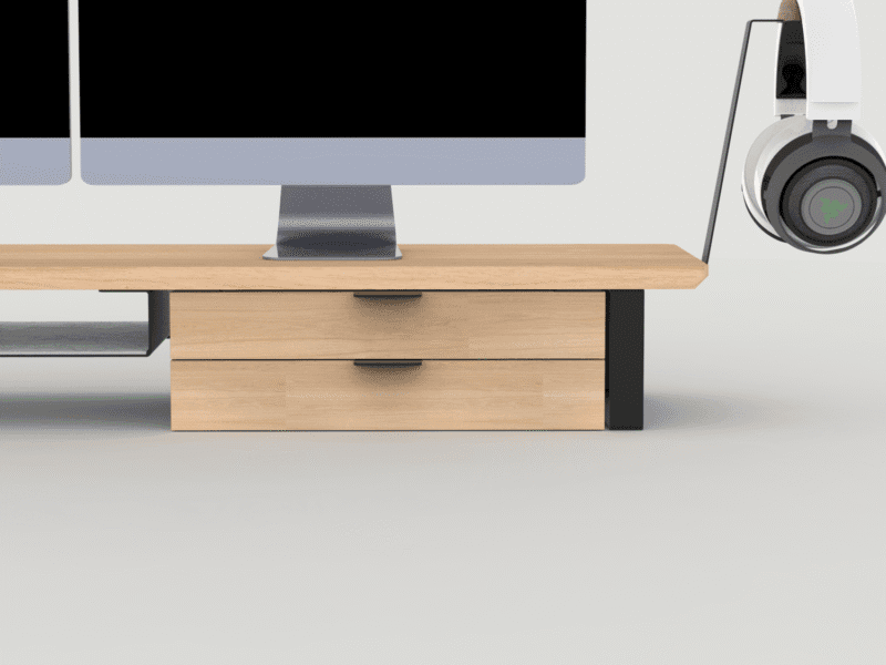 Under Desk Drawer Unit - Dual Drawers