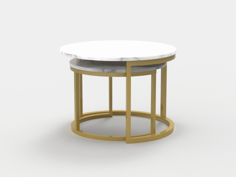 Golden Nesting Round Coffee Table