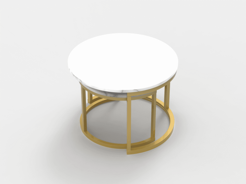 Golden Nesting Round Coffee Table